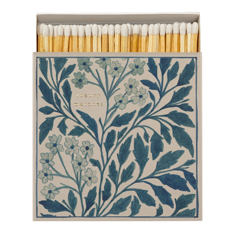 Fyrstikkeske blue floral