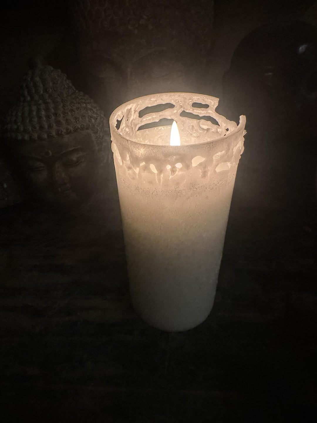 Eco blokklys  Pure white Ø6,7 x H15 cm