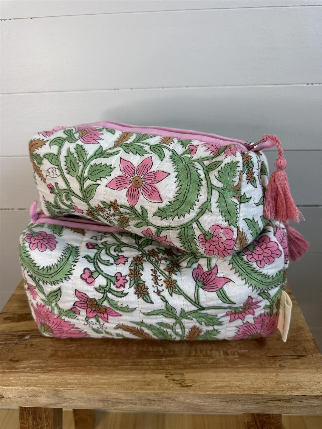 Toalettmappe blokktrykket Isabelle