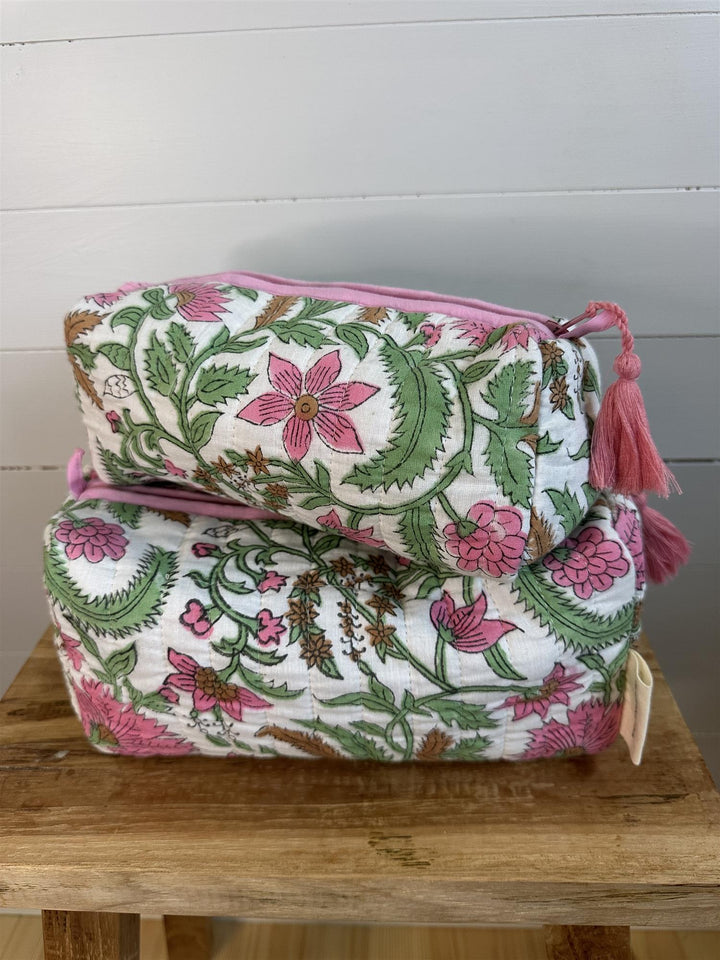 Toalettmappe blokktrykket Isabelle