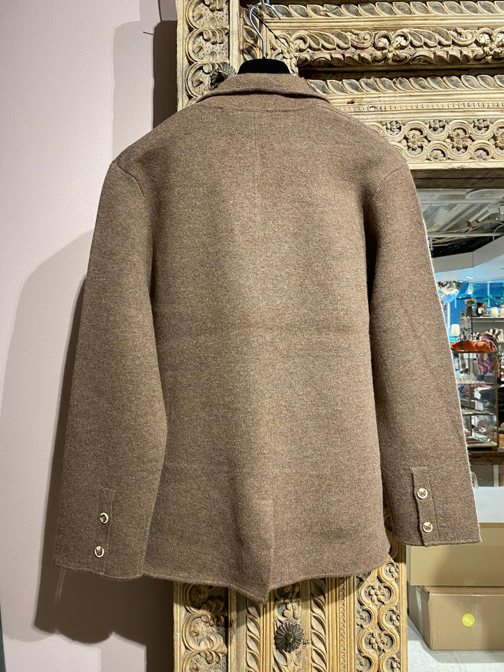 Vivian blazer 100% cashmere café au lait