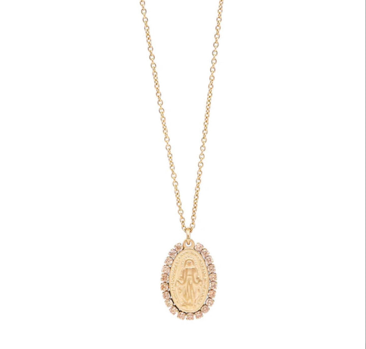 Maria Icon halskjede peach zirconia