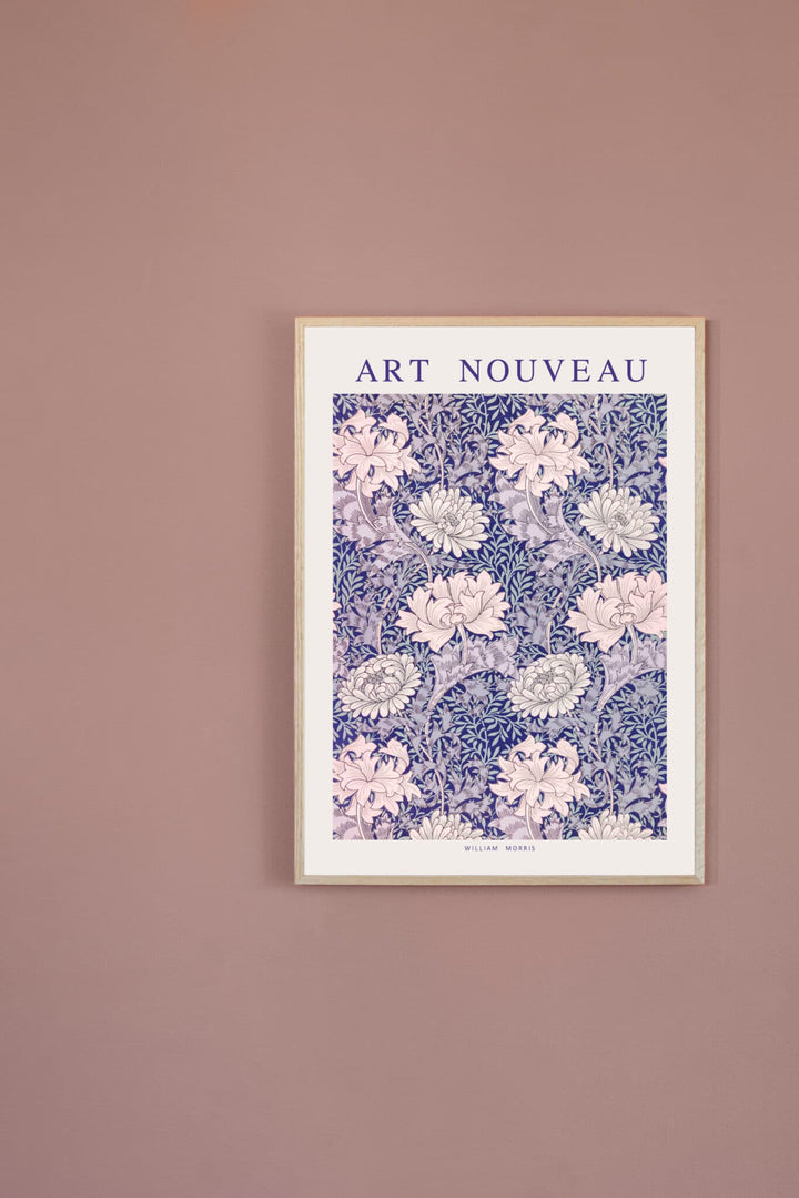 Plakat Art nouveau blue 50 x 70 cm