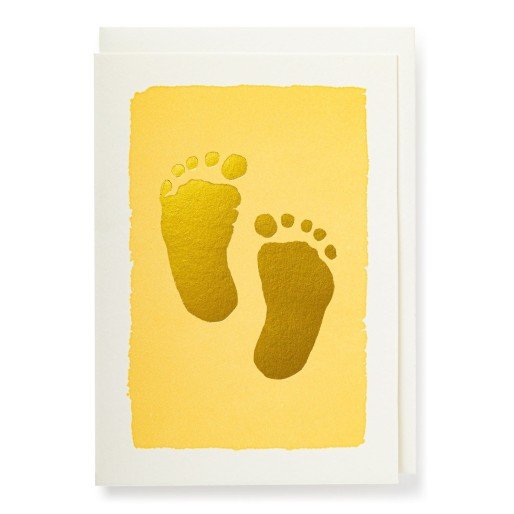 Kort med konvolutt Gold Toes cream background